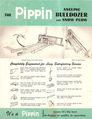 Equipment Brochure - Pippin - Backhoe Loader Bulldozer Snow Blade c60&#039;s (E1424)