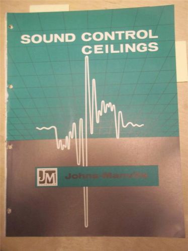 Johns-Manville Catalog~Sound Control Ceilings~Asbestos~Transite Panels~1961