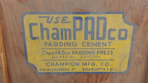 ChamPADco Padding System 9 pressure racks and two stackers Great time saver LOOK