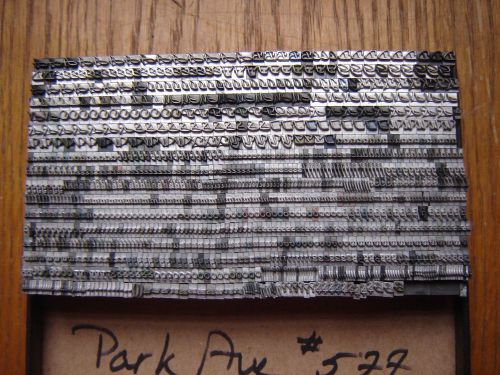 Letterpress Metal Type ATF  &#034;Park Avenue #577&#034;  14 Point