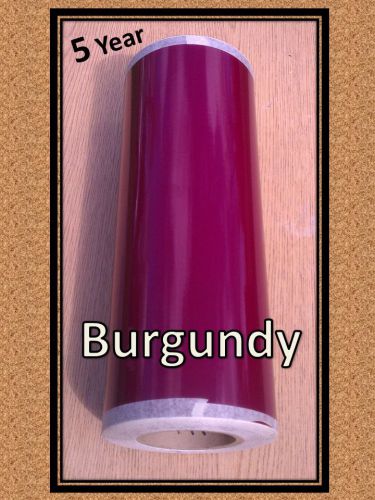 Burgundy graphic vinyl film + adhesive back 15&#034; x 15&#039; roll (5 yr) free shipping! for sale