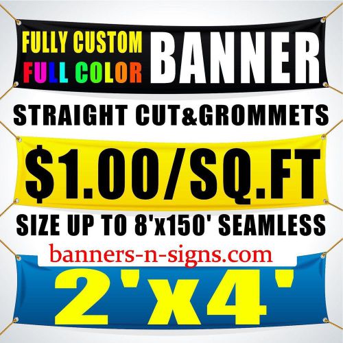 Custom banner 2x4 full color for sale