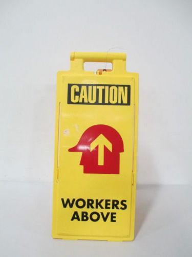 EMEDCO FWFL14 WORKERS ABOVE CAUTION SIGN FLOOR STAND 25X11IN D248269