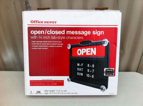 Office Depot® Brand Double-Sided Open/Closed Message Board-Lot of 2