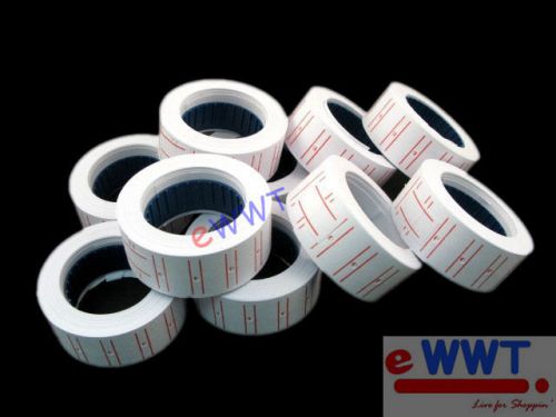 5000 pcs * New White Label Paper Tag for Motex MX-5500 Price Gun Labeler IWOT235