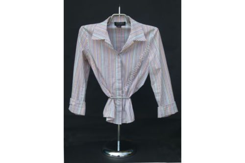 Blouse Displayer W/Waist Cincher Chrome And Round Base