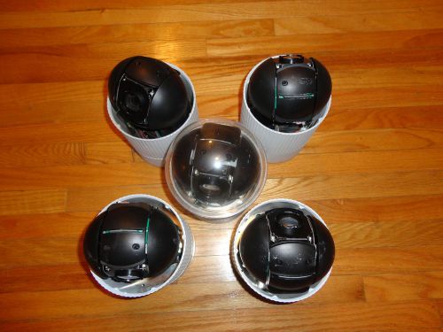 Lot of five (5) used axis 231d + network dome ptz ip serveillence cameras- as is for sale