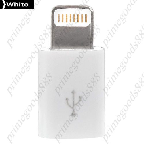 Micro USB Female to 8 Pin Lightning Male Adapter Adapter Converter 8pin White