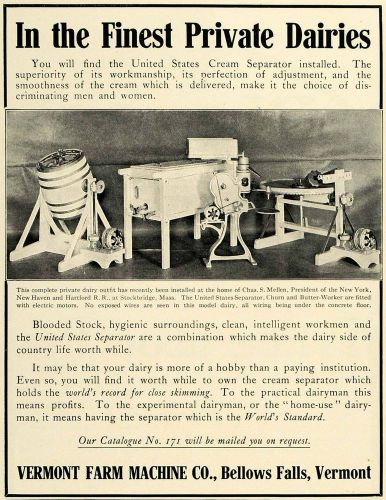 1911 ad vermont farm machine farming charles s. mellen - original sub1 for sale