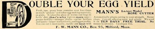 1906 ad f.w. mann bone cutter egg yield making material - original cl4 for sale