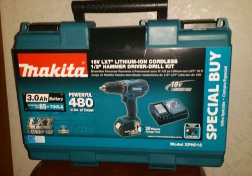 Makita 18v lxt 18 volt 1/2&#034; drive cordless hammer drill driver kit for sale