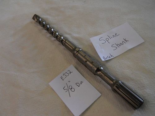 New 5/8&#034; diameter bosch spline sh. carbide tip hammer drill bit 11&#034; german e332 for sale