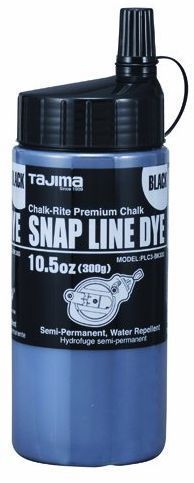 Snap Line Dye 10.5 Ounce Black Moisture-proof Bottles Plc3-bk300