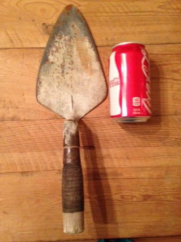 Vintage Large Trowel Bricklayer Masonry Tools Wrapped Wooden Handle
