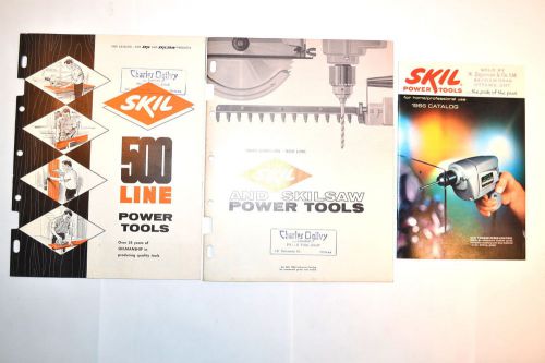 3PC SKIL POWER TOOLS CATALOGS 1959 500 LINE, 1960 SKILSAW, 1966 HOME &amp; PRO RR310