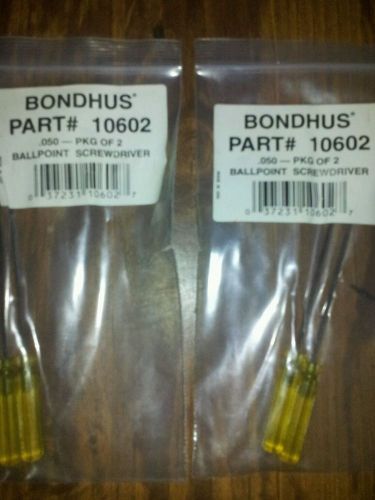 Bondhus #10602 - Ball Driver Hex Tool .050 4pcs/lot. New. Free shipping!