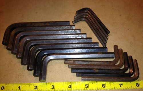 LOT OF 18, HOLO KROME 3/8&#034;x8, 3/16&#034;x5, 1/4&#034;x5  ALLEN WRENCHES, MADE IN USA