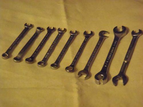MIXED LOT OF NINE SMALL WRENCHES - CRAFTSMAN SNAP-ON PROTO