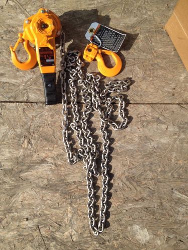 New! harrington 1.5 ton lever chain hoist- 12 ft. chain,(lbo15) 3,000 pounds. for sale