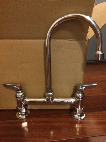 USED AND TESTED T&amp;S Brass Faucet B-0321 OR B-0220 DECK MOUNT 8&#034; SPREAD