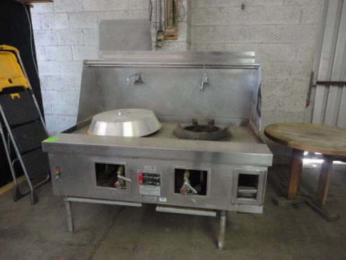 Town food equipment e-2-ss-n two-chamber natural gas wok for sale