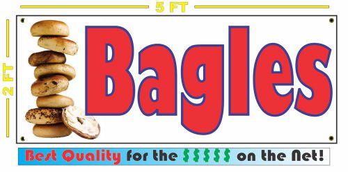 Full Color BAGLES Banner Sign  4 Fresh Hot Coffee Gourmet Doughnut Shop NEW