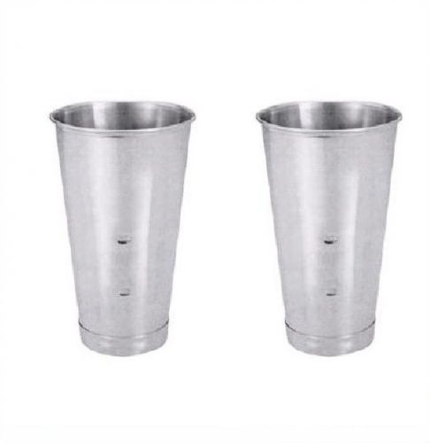 2 PC Milk Shake Malt Cup Cups Stainless Steel 30 oz Shaker SLMC001 NEW