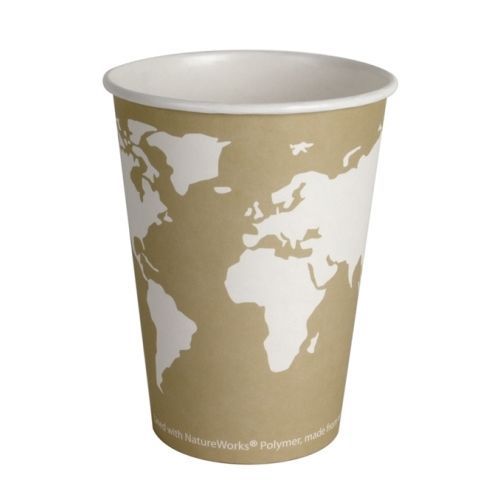 100 PCS Eco products 32 oz Compostable Paper Soup Cups World Art Design