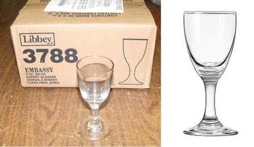 Libbey 3788 3oz. Sherry Grappa Wine Glass  CASE/12 Free Ship