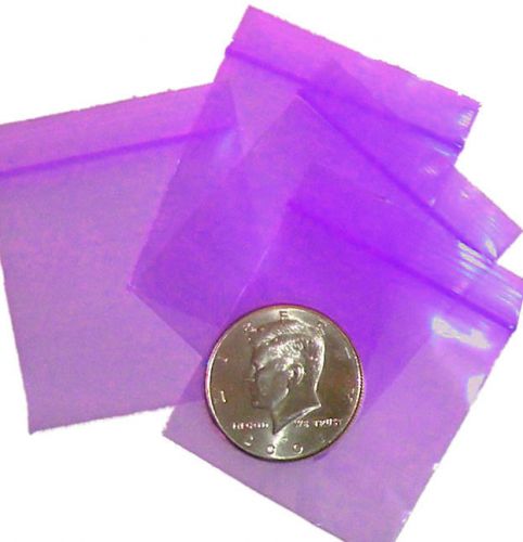 200 Purple 2 x 2&#034; Baggies Apple brand reclosable mini ziplock bags 2020