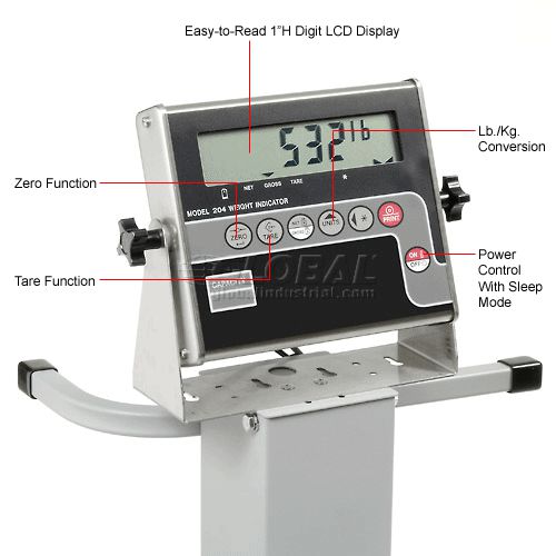 NTEP Approved Portable Floor Scale 1000 lb Wheels Digital Legal for Trade