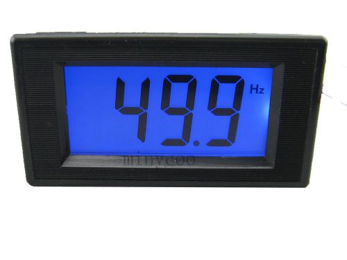 AC80-300V 10-199.9Hz Blue LCD digital frequency meter cymometer freq panel meter