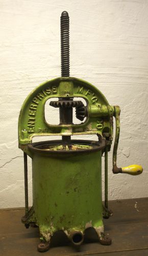 Antique Cast Iron 1900s Industrial Butcher Enterprise Sausage Stuffer Wine Press