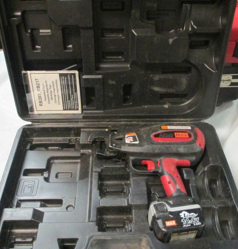 PERFECTLY WORKING MAX RE-BAR-TIER RB397 TYING TOOL UP TO #6X#5 W/ CARRYING CASE