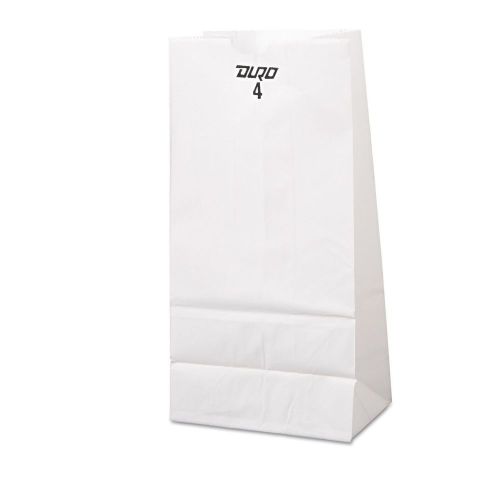 #4 White Paper Bags 500 Count. BAG GW4 White Bleached Kraft - Brand New Item