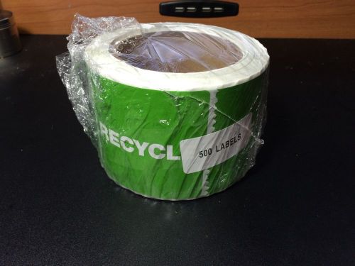 Recycle Stickers - 3&#034; Rounded Edge Square Labels for Retail - 500 Total Stickers