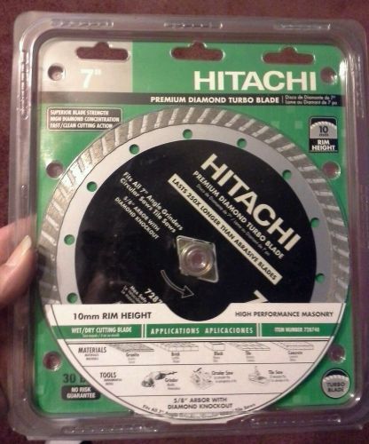 Hitachi 728740 7-Inch Dry Cut Turbo Diamond Saw Blade for Concrete and Masonry