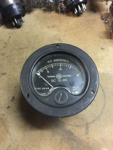 Vintage General Electric GE R-F Amperes Meter Model 8DW44 Type DW-44 SCIS-89