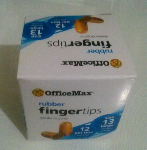 OfficeMax Rubber Finger Tips Natural 13 Extra-Large 12/Box