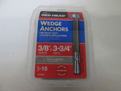 RED HEAD 3/8&#034; X 3-3/4&#034; WEDGE ANCHORS *NEW IN A FACTORY PACKAGE*
