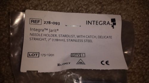 Integra Jarit Needle Holder Stardust with Catch Delicate Straight Ref 278-093
