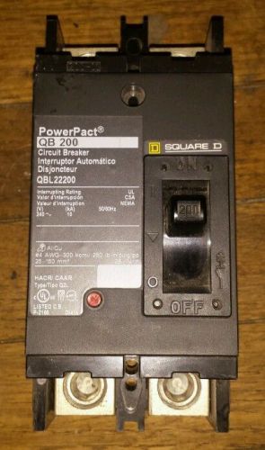 Square D PowerPact QBL22200 200 Amp 240 V 2 Pole Circuit Breaker
