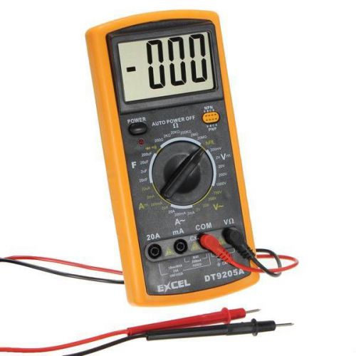 DT9205A Handheld 3 1/2 LCD AC DC Amp Ohm Digital Multimeter Electrical Tester