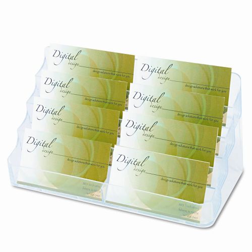 Eight-Pocket Business Card Holder, Capacity 400 Cards, Clear