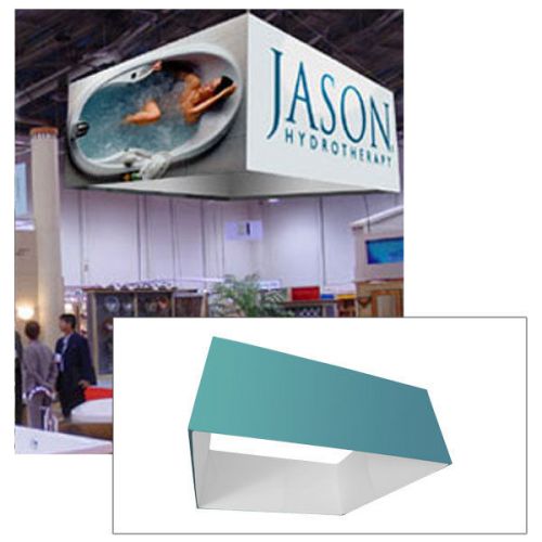 Overhead Display 8ft Square Fabric Tension Hanging Sign (Graphics Include)