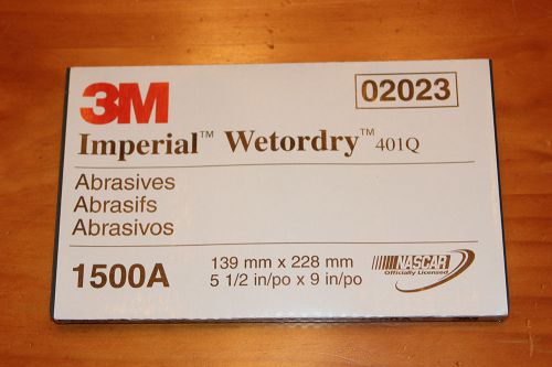 3M Imperial Wetordry Abrasives 1500A 5&#034; x 9&#034; 50 Pack