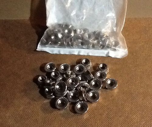 (50) 3/8-16 18-8 stainless steel hex flange nut with serrated washer face for sale