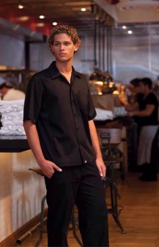 Black xl unisex men women chef works cool vent cook shirt uniform- cscv-blk-xl for sale