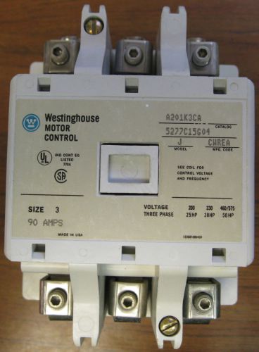 Westinghouse Size 3 Contactor 120 VAC Coil A201K3CA