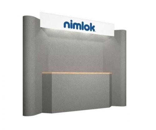 NIMLOX 10&#039; Portable Modular Trade Show Display &amp; Exhibit System 120&#034;Wx99&#034;H  K02N